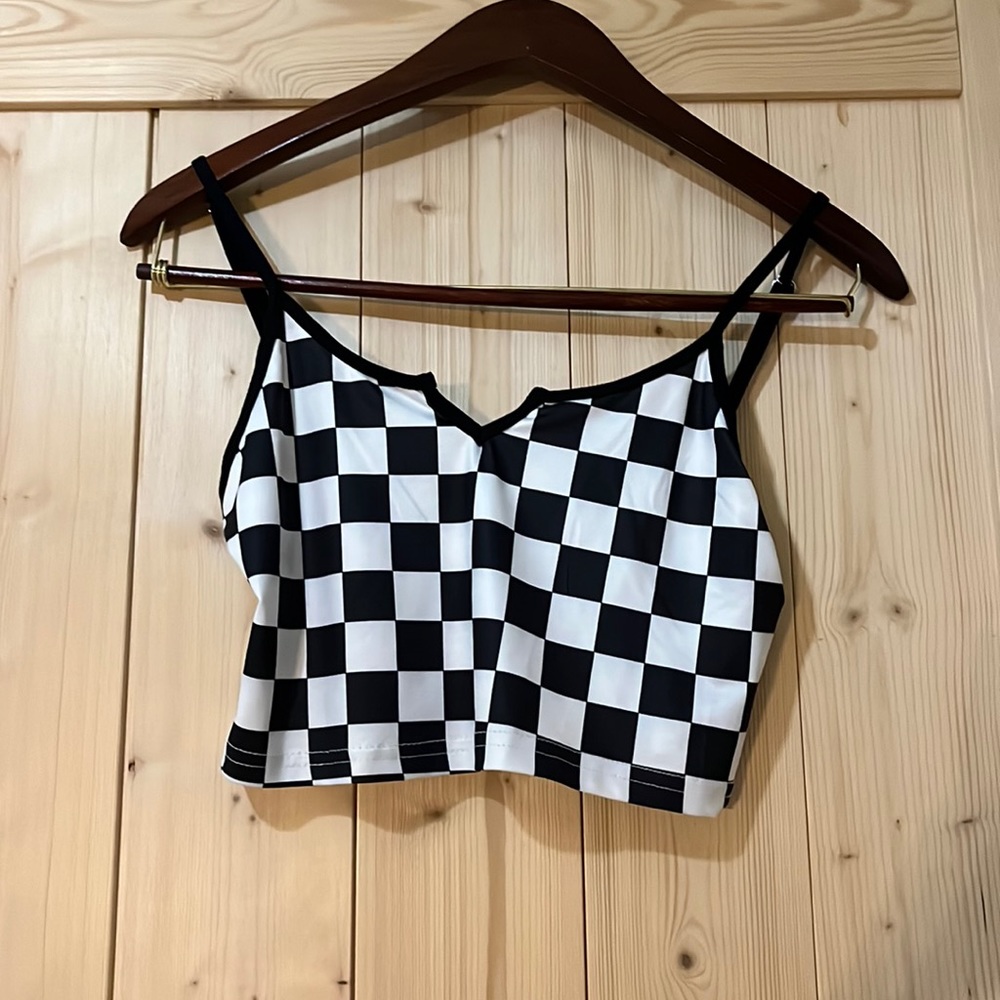 Romwe S Checkered Top